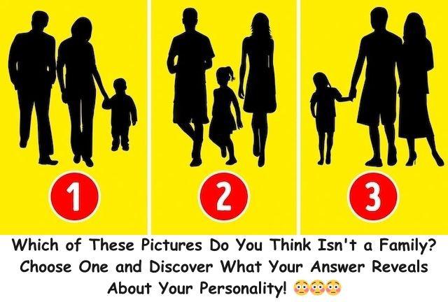 Which family seems off to you? Your choice might reveal some surprising aspects of your personality!