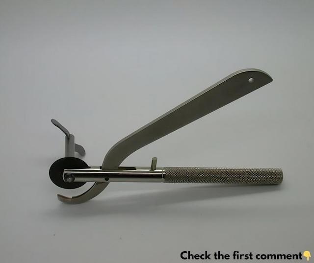 A vintage ring cutter designed for safely cutting through rings in emergencies