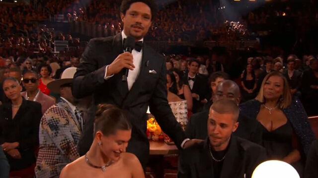 Beneath the Strained Smile: Decoding Justin Bieber’s Viral Grammy Encounter with Trevor Noah